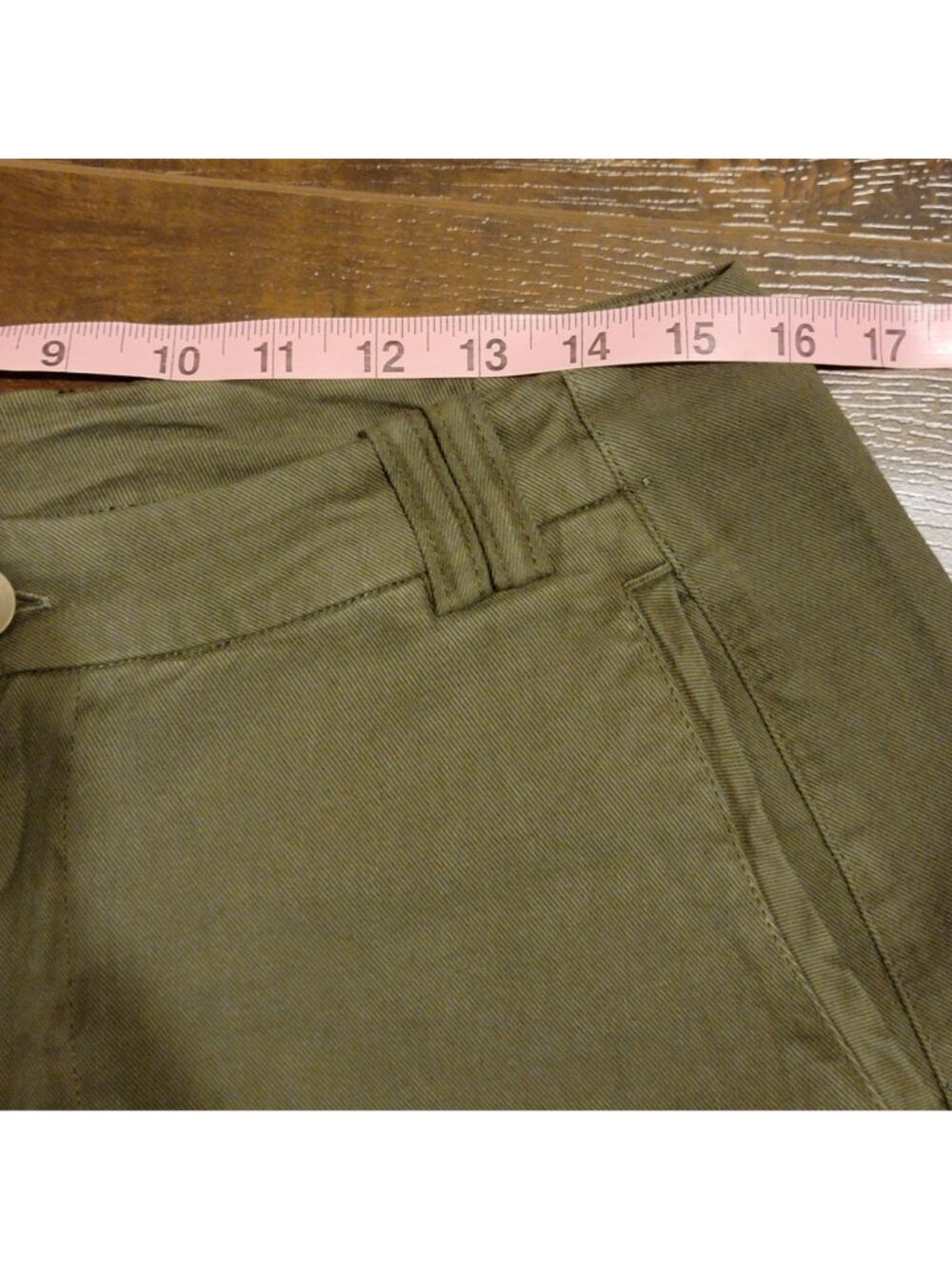 Free People Spotlight Washed Barrel Chino Trousers Olive Y2K 90s Womens 12 - Picture 4 of 8